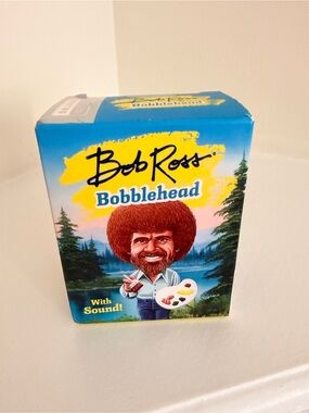 Bob Ross Bobblehead Deluxe Mega Kit 4" Figure with Sound, Flipbook Included